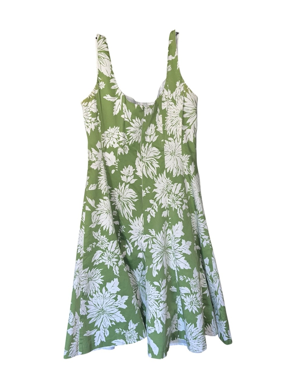 Jones Wear Women's Sleeveless Green Floral Fit & Flare Dress Size 6 - Picture 2 of 4